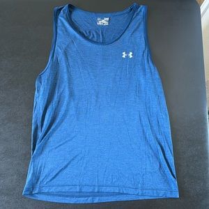 Blue XL Loose Under Armour Cutoff Shirt
